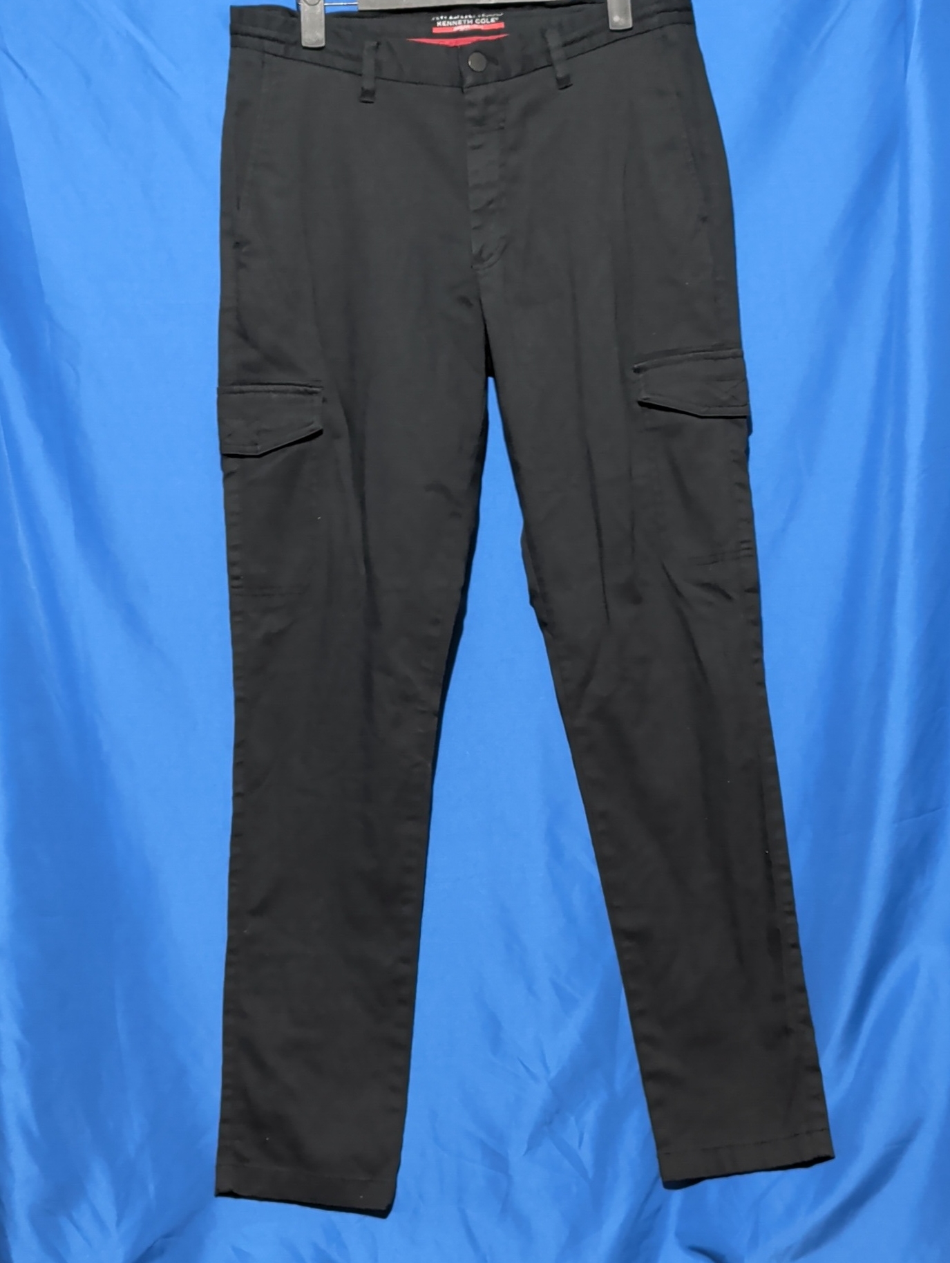 Kenneth Cole Awearness Awear-Tech 32x32 Black Cargo Pants - Slim Fit